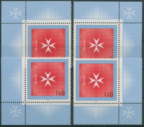 Bund 1999 Johanniter-und Malteserorden 2047 alle 4 Ecken postfrisch (E3034)