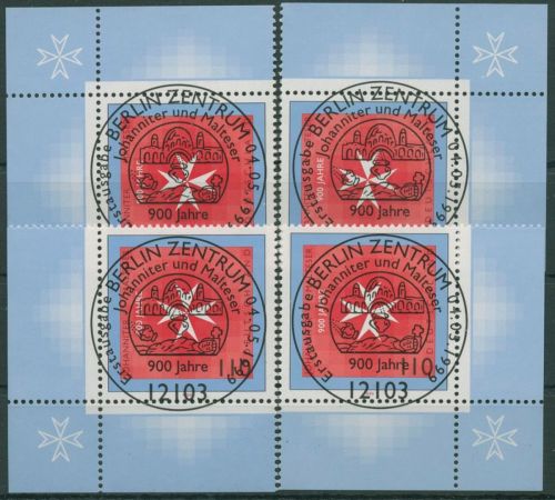 Bund 1999 Johanniter-und Malteserorden 2047 alle 4 Ecken TOP-ESST Berlin (E3035)