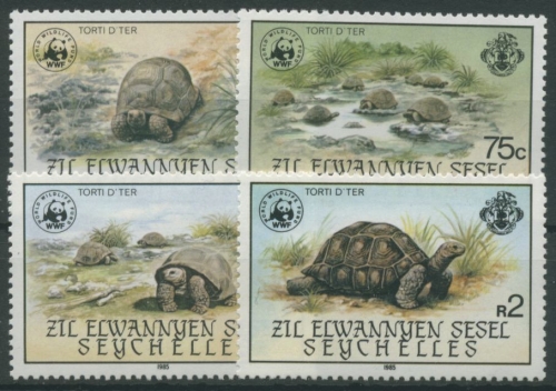 Äußere Seychellen 1985 WWF Naturschutz Riesenschildkröte 104/07 postfrisch