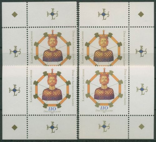 Bund 2000 Aachener Dom Karl der Große 2088 alle 4 Ecken postfrisch (E3124)