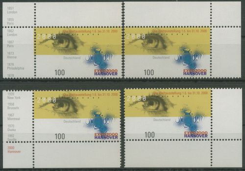 Bund 2000 EXPO 2000 Hannover 2089 alle 4 Ecken postfrisch (E3127)