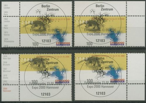 Bund 2000 EXPO 2000 Hannover 2089 alle 4 Ecken TOP-ESST Berlin (E3128)