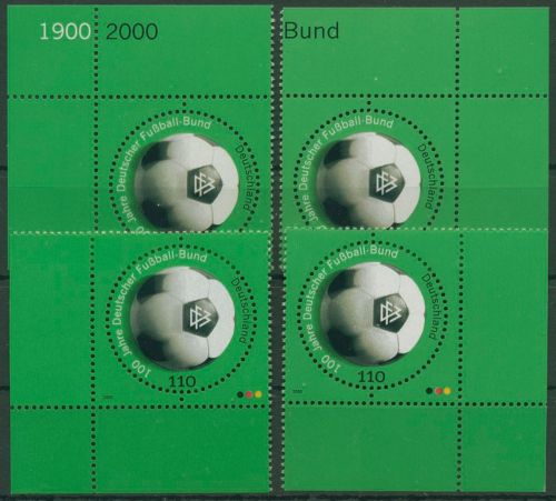 Bund 2000 Deutscher Fußballbund DFB 2091 alle 4 Ecken postfrisch (E3131)