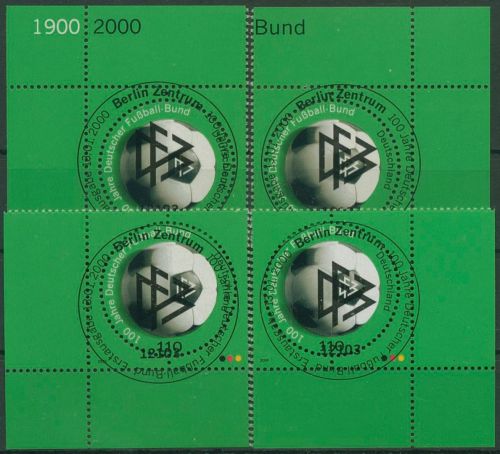 Bund 2000 Deutscher Fußballbund DFB 2091 alle 4 Ecken mit TOP-ESST Berlin(E3133)