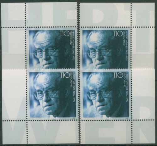 Bund 2000 Politiker Herbert Wehner 2092 alle 4 Ecken postfrisch (E3134)