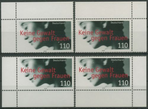 Bund 2000 Keine Gewalt gegen Frauen 2093 alle 4 Ecken postfrisch (E3138)