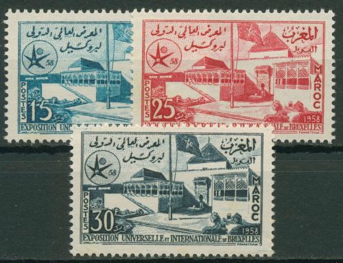 Marokko 1958 Weltausstellung Brüssel 432/34 postfrisch