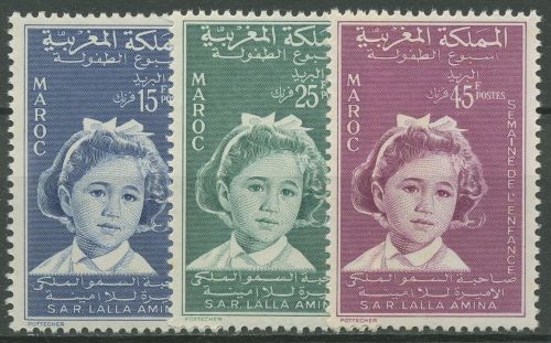 Marokko 1959 Kinderwoche Prinzessin Lalla Amina 442/44 postfrisch