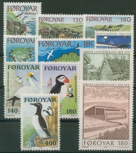 Färöer 1978 kompletter Jahrgang postfrisch (G17577)