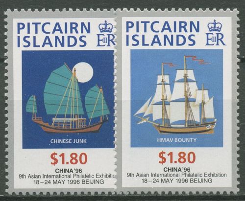 Pitcairn 1996 CHINA '96 Peking Segelschiffe 479/80 postfrisch