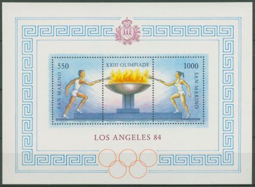 San Marino 1984 Olympische Sommerspiele Los Angeles Block 9 postfrisch (C62283)