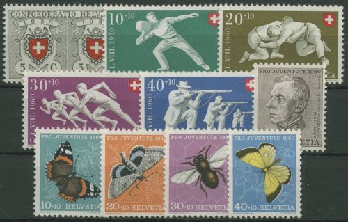 Schweiz Jahrgang 1950 komplett 545/54 postfrisch (G60002)