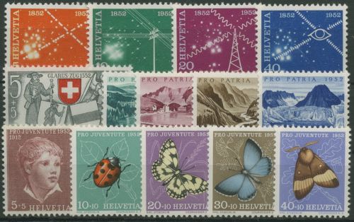 Schweiz Jahrgang 1952 komplett 566/79 postfrisch (G60003)
