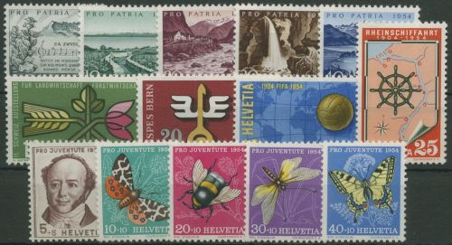 Schweiz Jahrgang 1954 komplett 593/06 postfrisch (G60005)