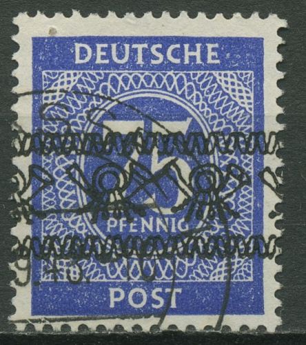 Bizone 1948 I. Kontrollratsausgabe mit Bandaufdruck 67 I a gestempelt
