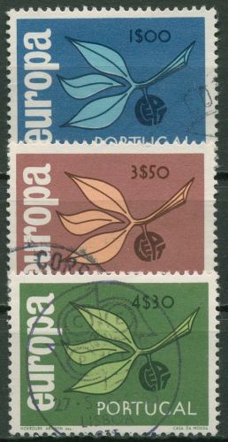 Portugal 1965 Europa CEPT Zweig mit Frucht 990/92 gestempelt