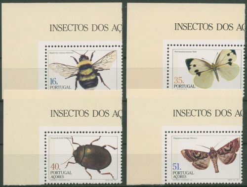 Portugal - Azoren 1984 Insekten 365/68 A Ecke postfrisch