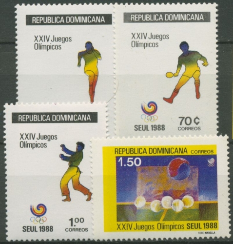 Dominikanische Republik 1988 Olympiade Seoul 1563/66 postfrisch