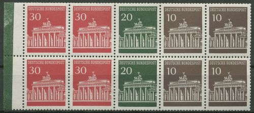 Bund 1967 Brandenburger Tor Heftchenblatt H.-Bl. 17 RLV IV postfrisch