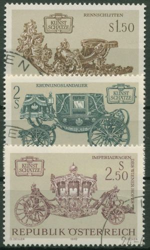 Österreich 1972 Wagenburg Kunstschätze Kutsche Schlitten 1406/08 gestempelt
