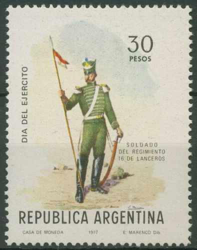Argentinien 1977 Tag der Armee Soldat 1306 postfrisch