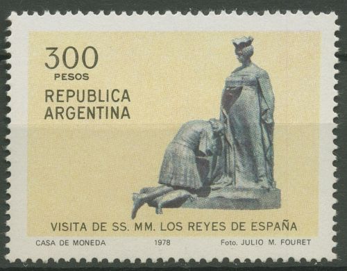 Argentinien 1978 Besuch des spanischen Königs Bronzestatue 1368 postfrisch