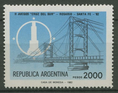 Argentinien 1982 Sportspiele Cruz del Sur Brücke von Sanat Fé 1591 postfrisch