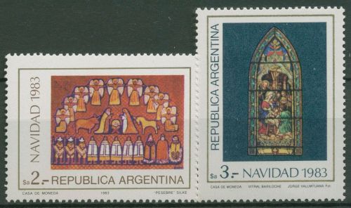 Argentinien 1983 Weihnachten Buntglasfenster 1679/80 postfrisch