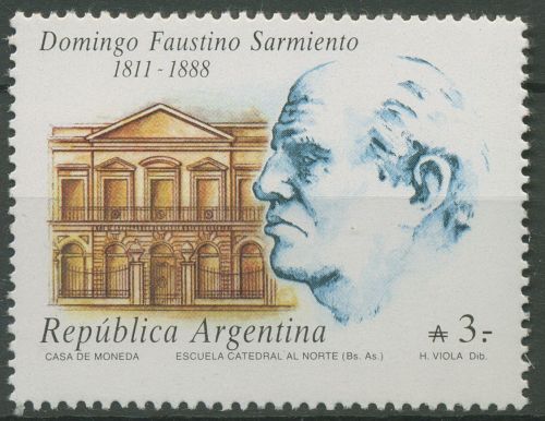 Argentinien 1988 Schriftsteller Domingo F. Sarmiento 1935 postfrisch