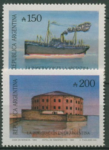 Argentinien 1989 Einwanderer Einwandererschiff 1985/86 postfrisch