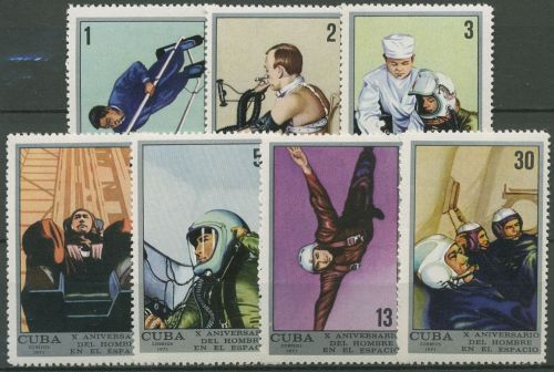 Kuba 1971 Raumfahrt Kosmonauten Training 1681/87 postfrisch