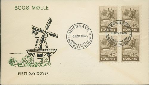 Dänemark 1965 Natur- u. Denkmalschutz Ersttagsbrief 437 x 4er-Block FDC (X80005)