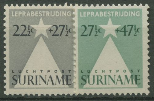 Surinam 1947 Leprabekämpfung 281/82 mit Falz