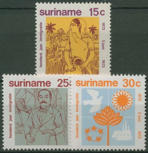 Surinam 1973 Indische Einwanderer 651/53 postfrisch