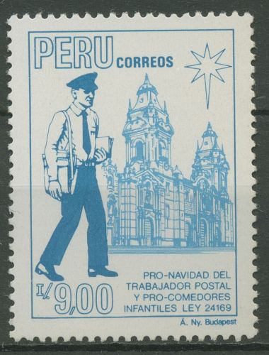 Peru 1988 Weihnachtshilfe für Postangestellte 1373 postfrisch