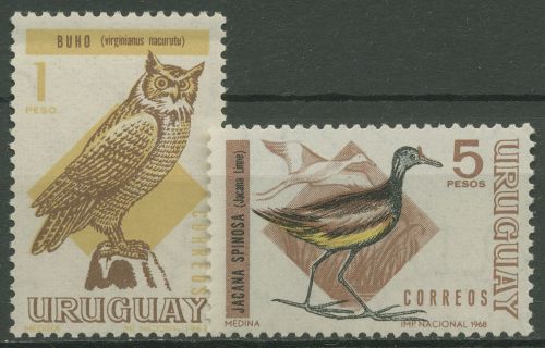 Uruguay 1968 Vögel Uhu Blatthühnchen 1113/14 postfrisch