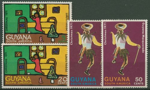 Guyana 1971 Weihnachten Kinderzeichnungen 410/13 postfrisch