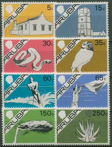 Aruba 1986 Gebäude Tiere Pflanzen 5/12 postfrisch