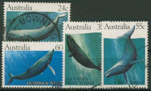 Australien 1982 Wale Pottwal Buckelwal Blauwal 777/80 gestempelt