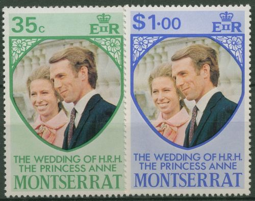 Montserrat 1973 Hochzeit Prinzessin Anne & Mark Phillips 299/00 postfrisch