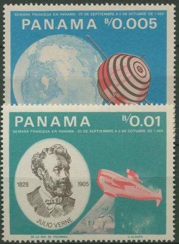 Panama 1966 Jules Verne, Erforschung des Weltraum 943/44 postfrisch