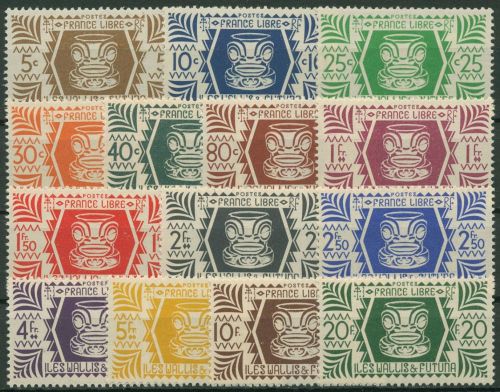Wallis und Futuna 1944 Freies Frankreich Keramik 146/59 postfrisch
