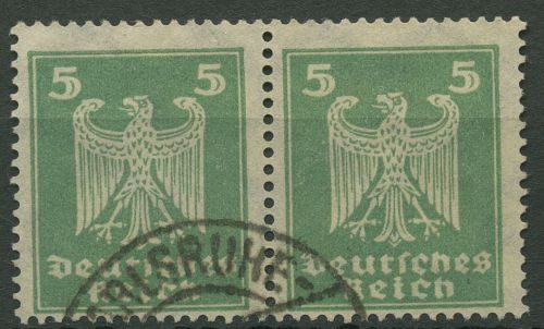 Deutsches Reich 1924 Neuer Reichsadler waagerechtes Paar 356 X gestempelt