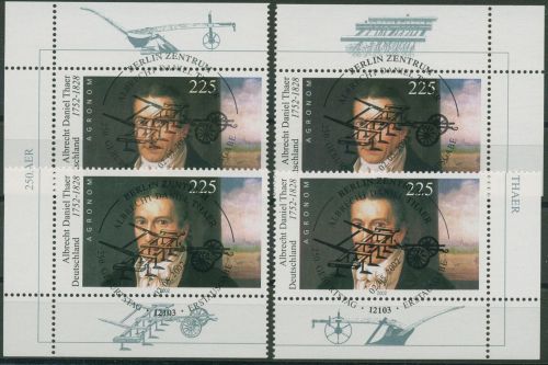 Bund 2002 Agronom Albrecht D. Thaer 2255 alle 4 Ecken TOP-ESST Berlin (E3415)
