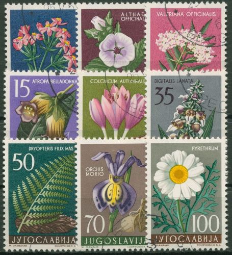 Jugoslawien 1957 Pflanzen Blumen 812/20 gestempelt