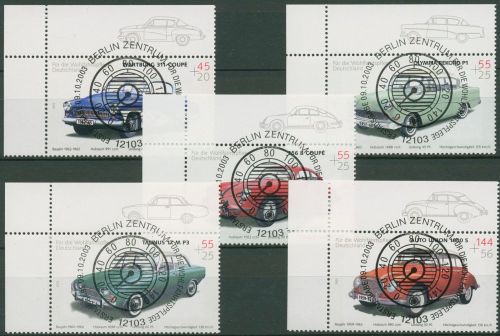 Bund 2003 Wohlfahrt Autos Oldtimer 2362/66 Ecke 1 mit TOP-ESST Berlin (E3523)