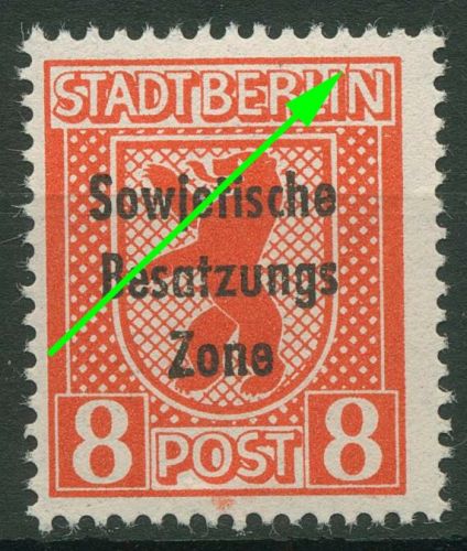 SBZ Allgemeine Ausgabe 1948 Freim. Plattenfehler 202 A ux f 12C postfrisch
