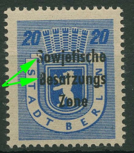 SBZ Allgemeine Ausgabe 1948 Freim. Aufdruckfehler 205 A waz AF ??? postfrisch