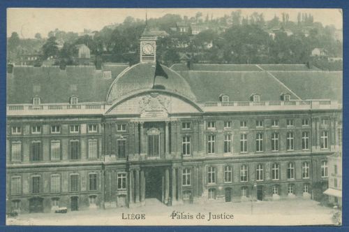 Lüttich Justizpalast, gelaufen 1917 als Feldpost (AK4629)