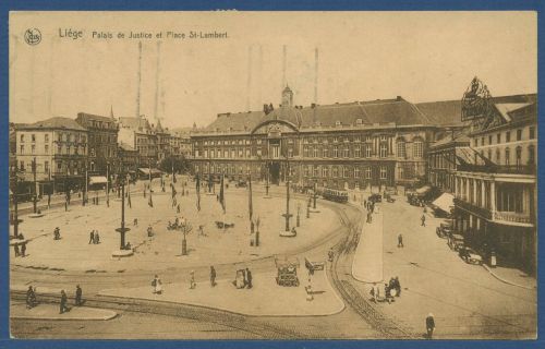 Lüttich Place St. Lambert Justizpalast, gelaufen Nachgebühr (AK4619)
